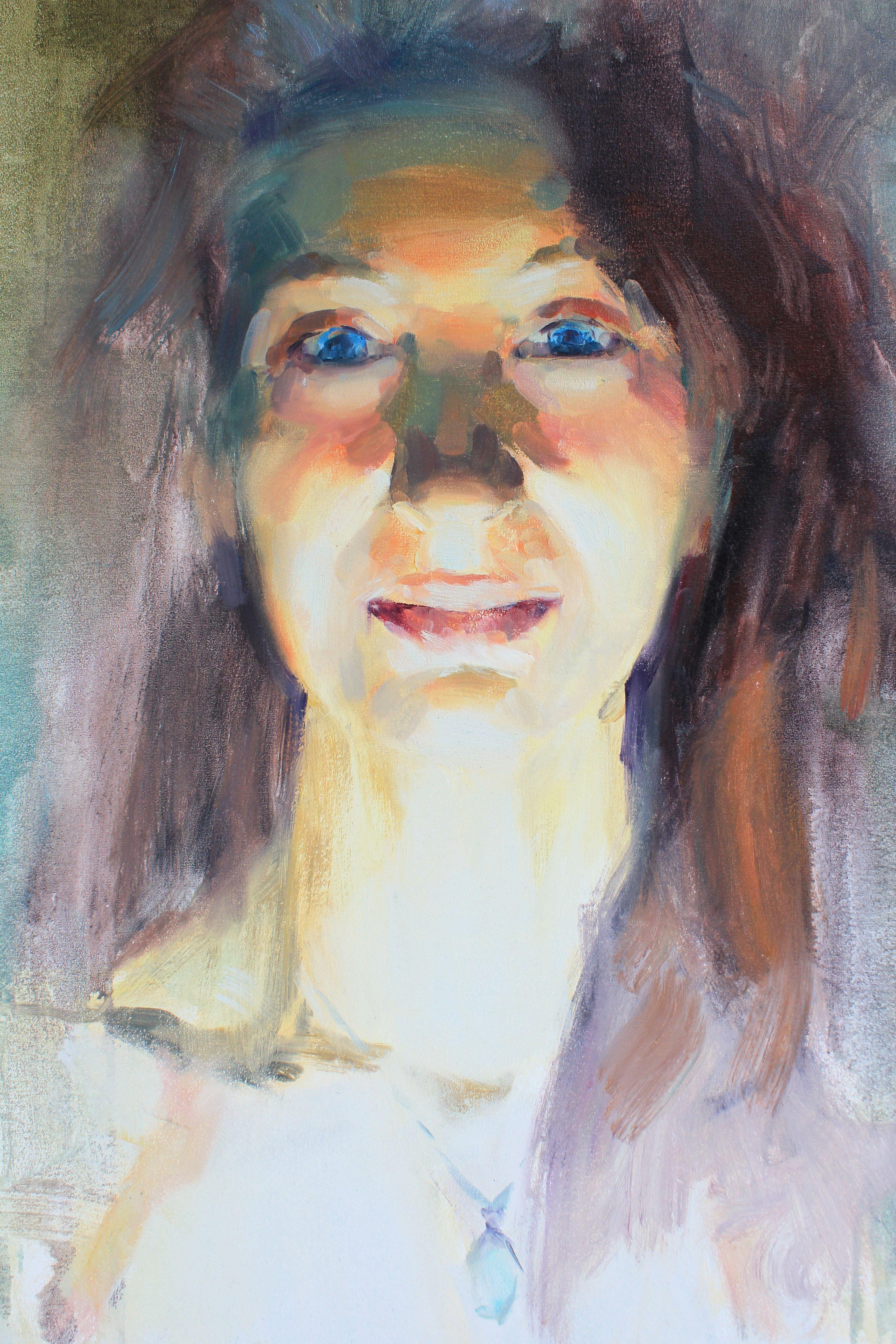 Morning Tenderness, Painting, Oil on Canvas For Sale 1