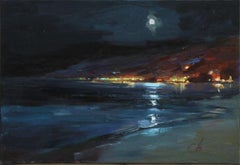 Night coast, Painting, Oil on Canvas