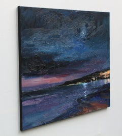 Night in the bay, Painting, Oil on Canvas