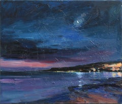 Night in the bay, peinture sur toile