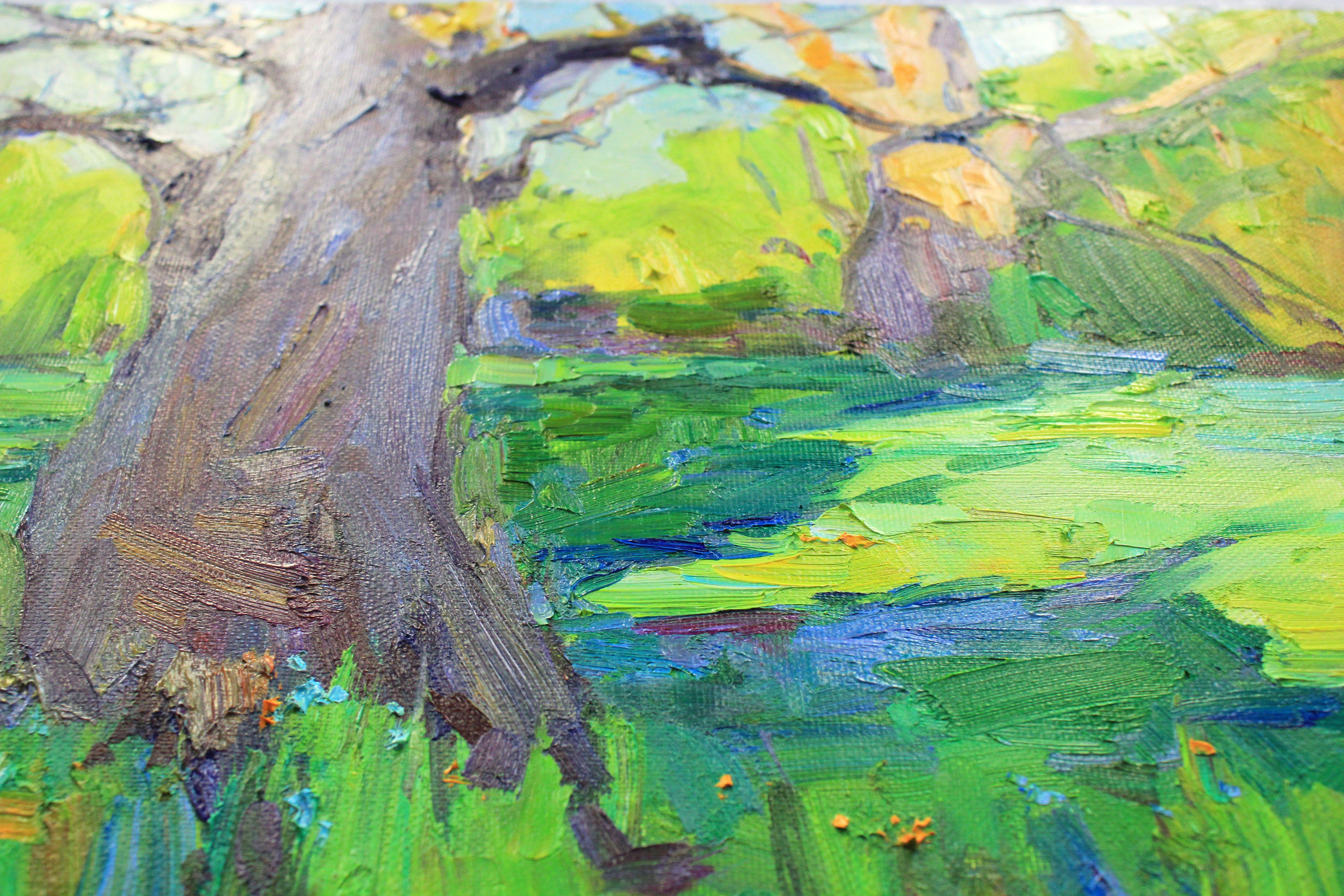 Oak Trees, Painting, Oil on Canvas For Sale 3
