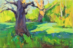 Oak Trees, peinture, huile sur toile