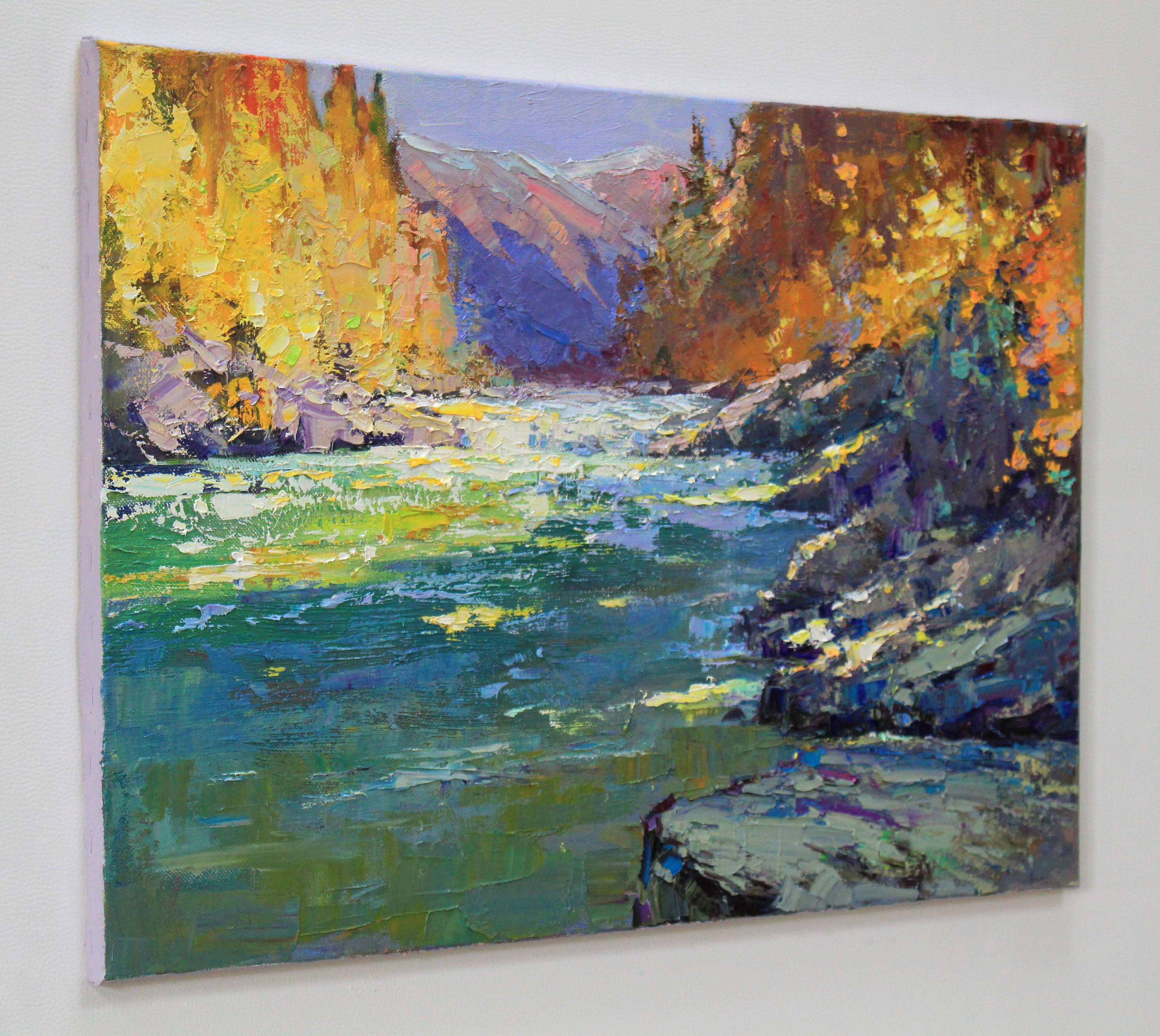 River #2, Gemälde, Öl auf Leinwand (Impressionismus), Painting, von Sergei Chernyakovsky