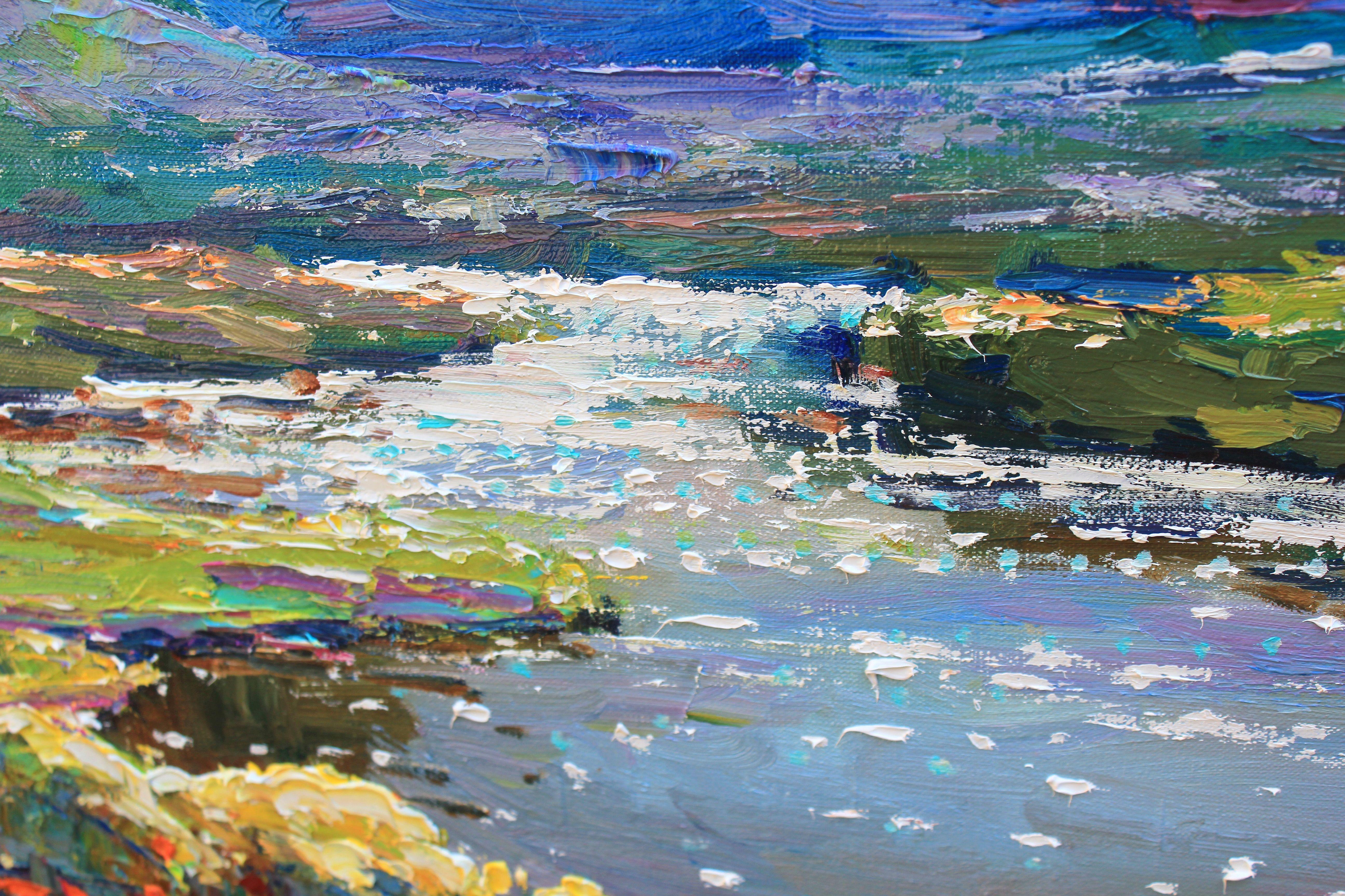 VISTA DEL FIUME, Pittura, Olio su tela in vendita 1