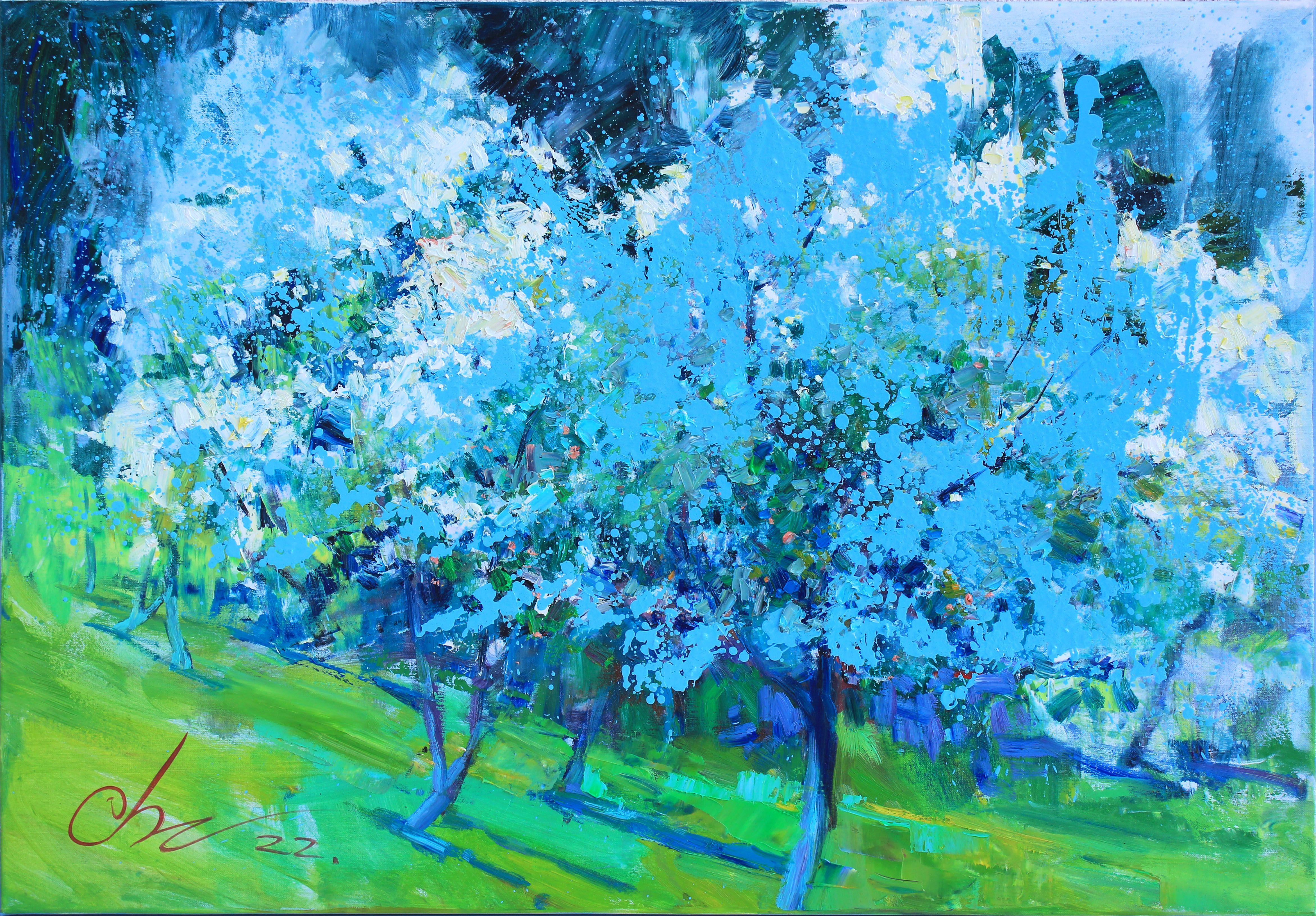 Smell of Spring, Gemälde, Öl auf Leinwand – Painting von Sergei Chernyakovsky