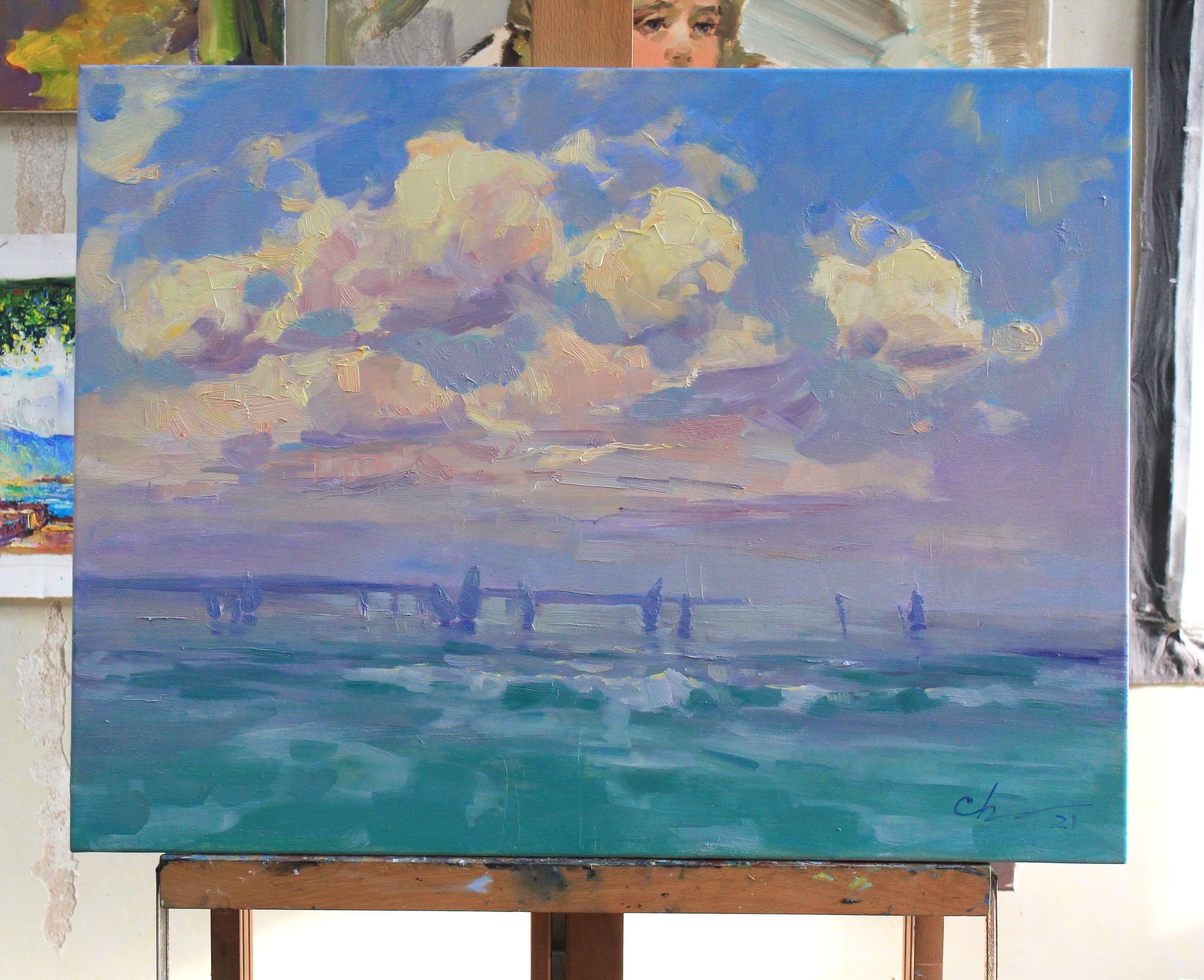 Türkis, Gemälde, Öl auf Leinwand (Impressionismus), Painting, von Sergei Chernyakovsky