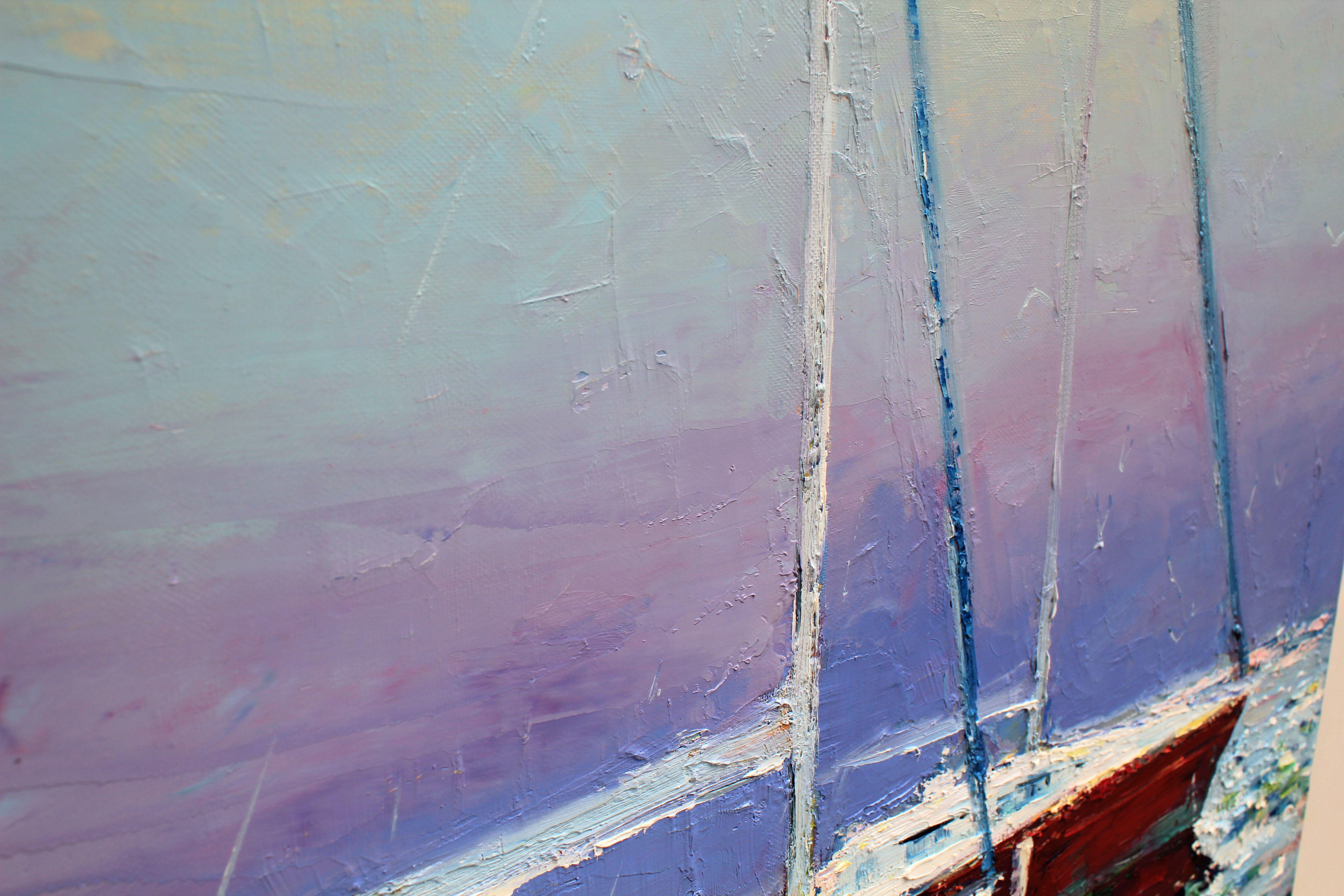 Molo, Pittura, Olio su tela in vendita 2