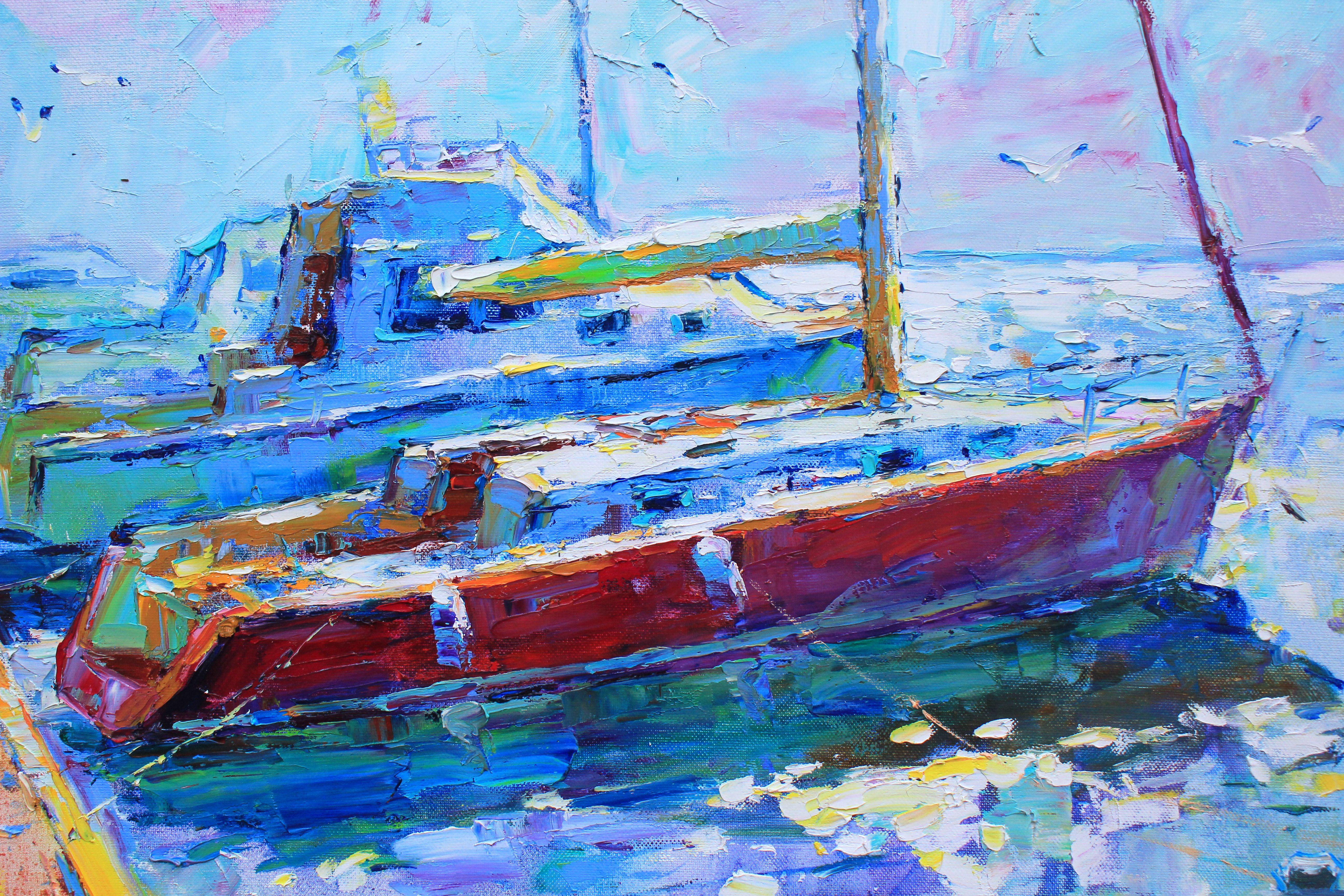 Yachts, Painting, Oil on Canvas 2