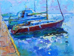 Yachts, Painting, Oil on Canvas