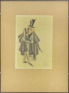 Boceto para un Traje teatral según Sergei Eisenstein - Mediados del siglo XX