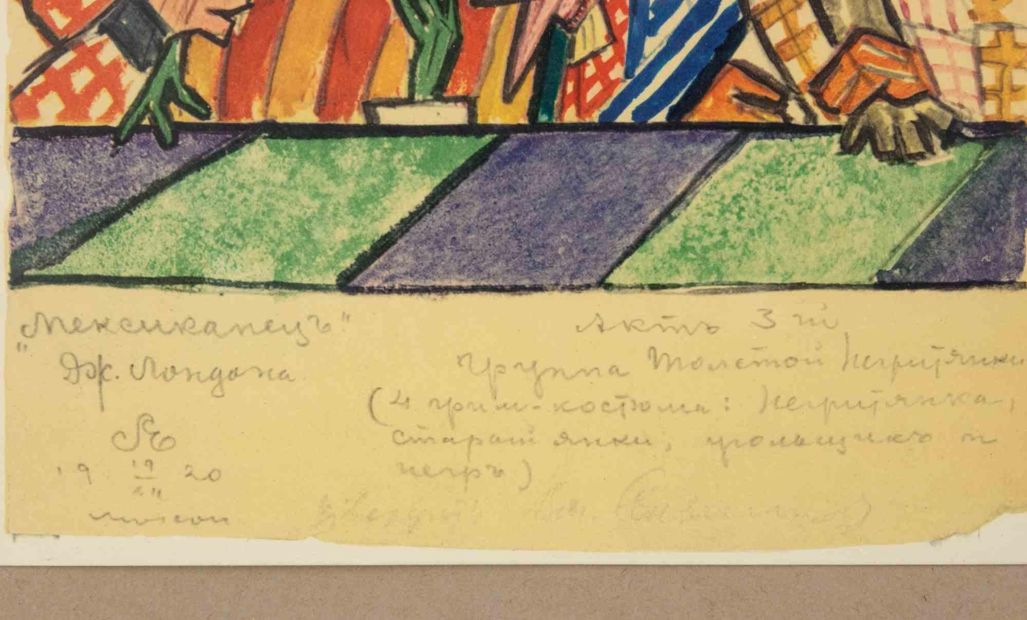 Schizzo - Fototipo dopo Sergei Eisenstein - 1920 in vendita 1