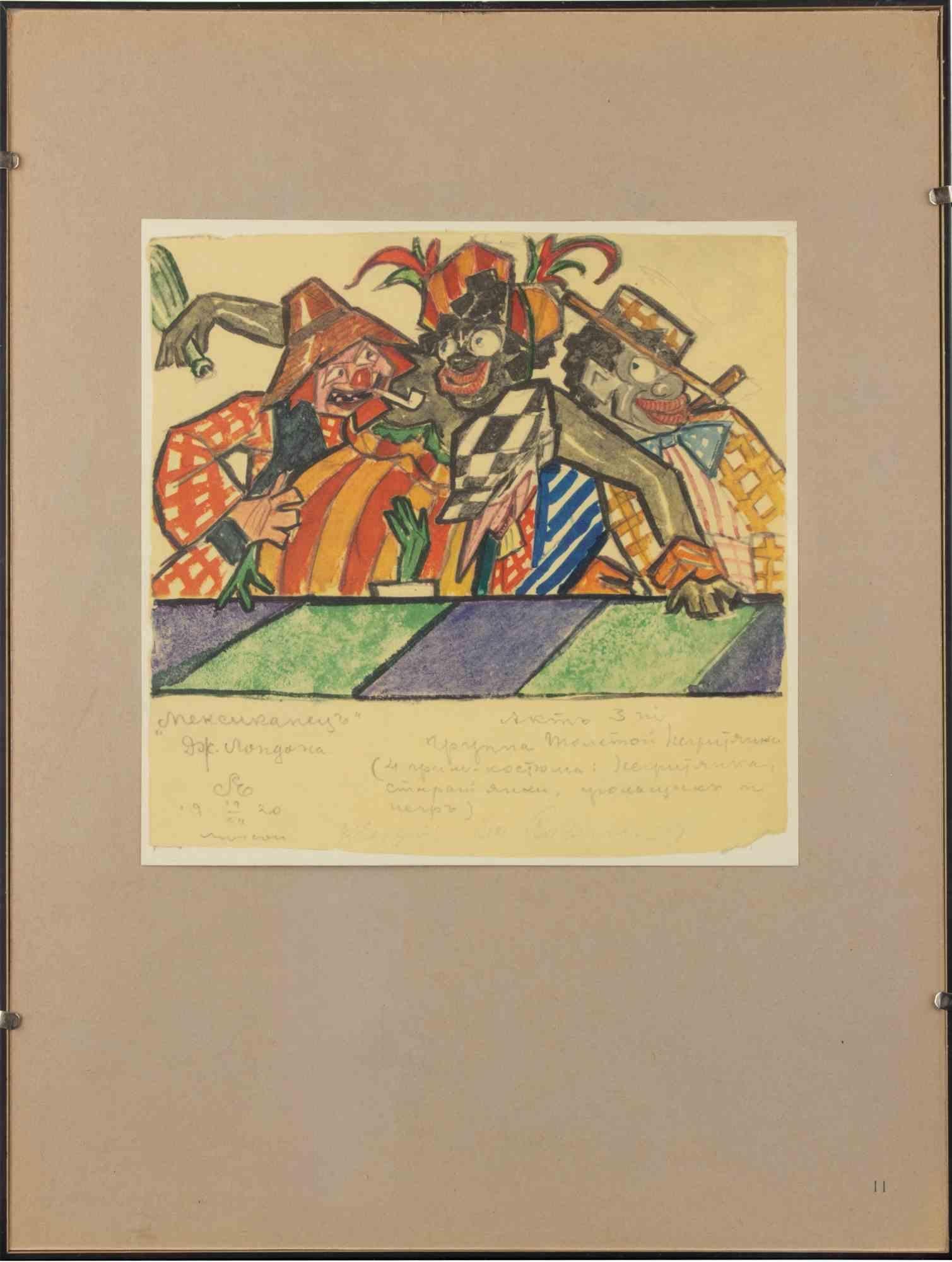 Schizzo - Fototipo dopo Sergei Eisenstein - 1920 in vendita 2