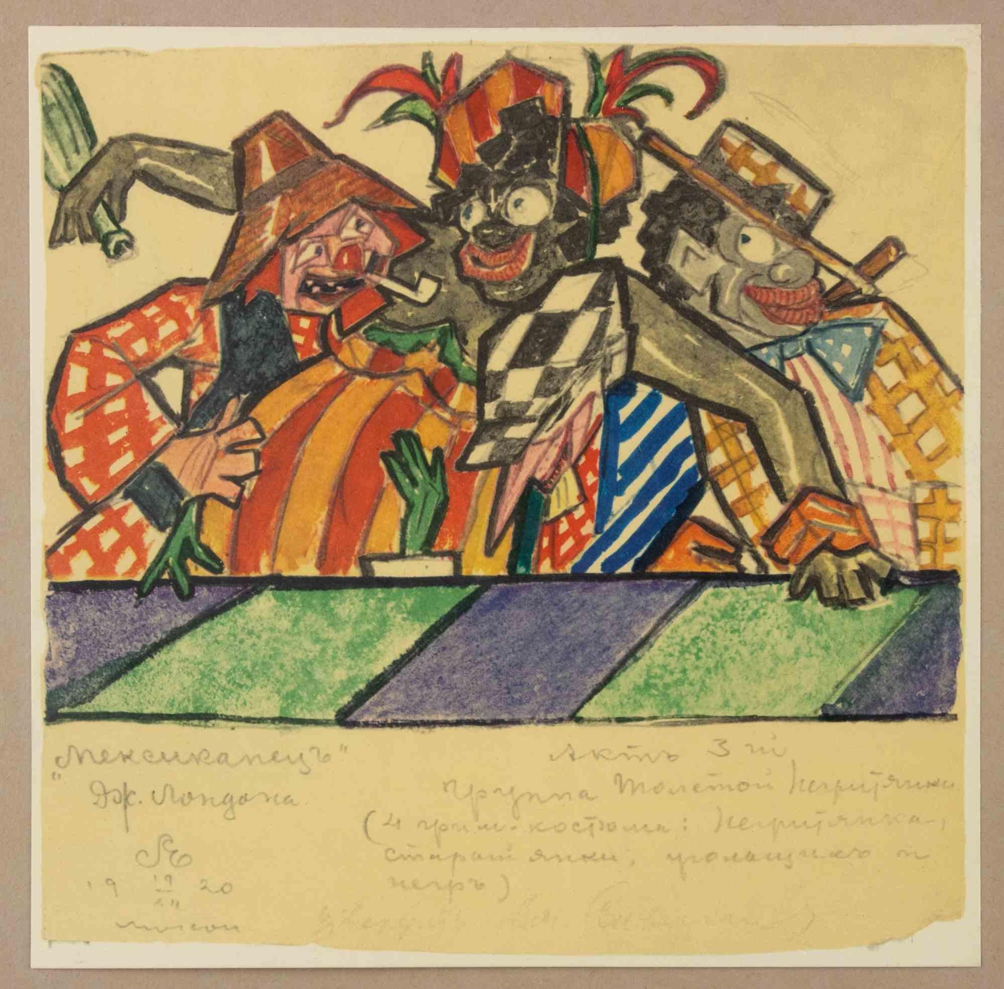 Sketch è un'opera d'arte moderna realizzata da Sergei Eisenstein a metà del XX secolo.

Stampa fototipica mista a colori.

Include una cornice: 45 x 34 cm

Condizioni discrete a causa del tempo

Conosciuto in tutto il mondo per aver contribuito alla