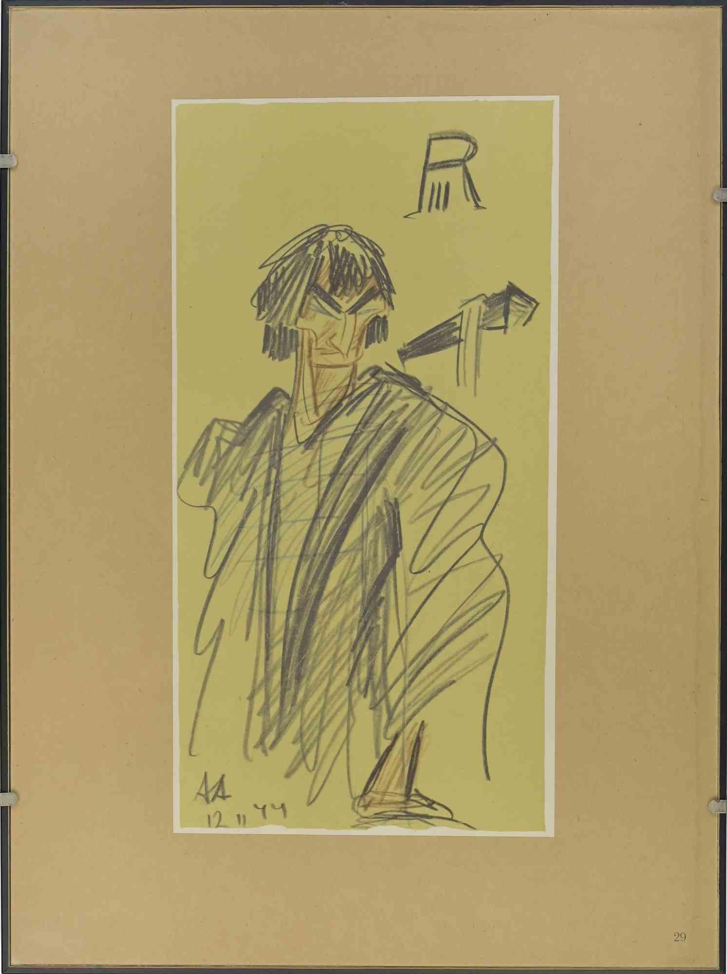 La escenografía es una obra de arte moderna realizada por Sergei Eisenstein a mediados del siglo XX.

Impresión fotográfica en colores mixtos.

Incluye marco: 44 x 33 cm

Condiciones justas debido al tiempo

Conocido en todo el mundo por su