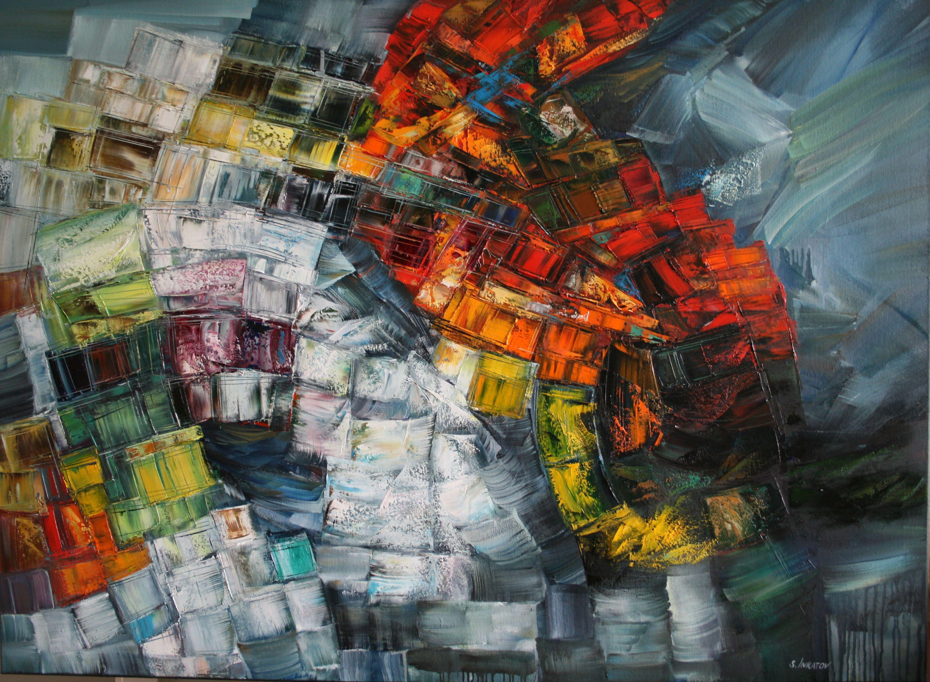 Abstract Painting Sergei  Inkatov - Chemin de vie, peinture, huile sur toile