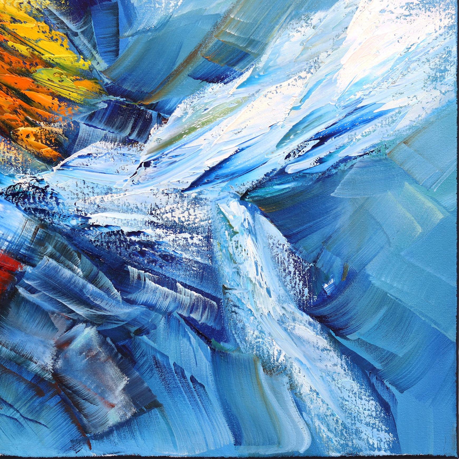 Eternità blu  - Pittura ad olio originale su tela in vendita 3