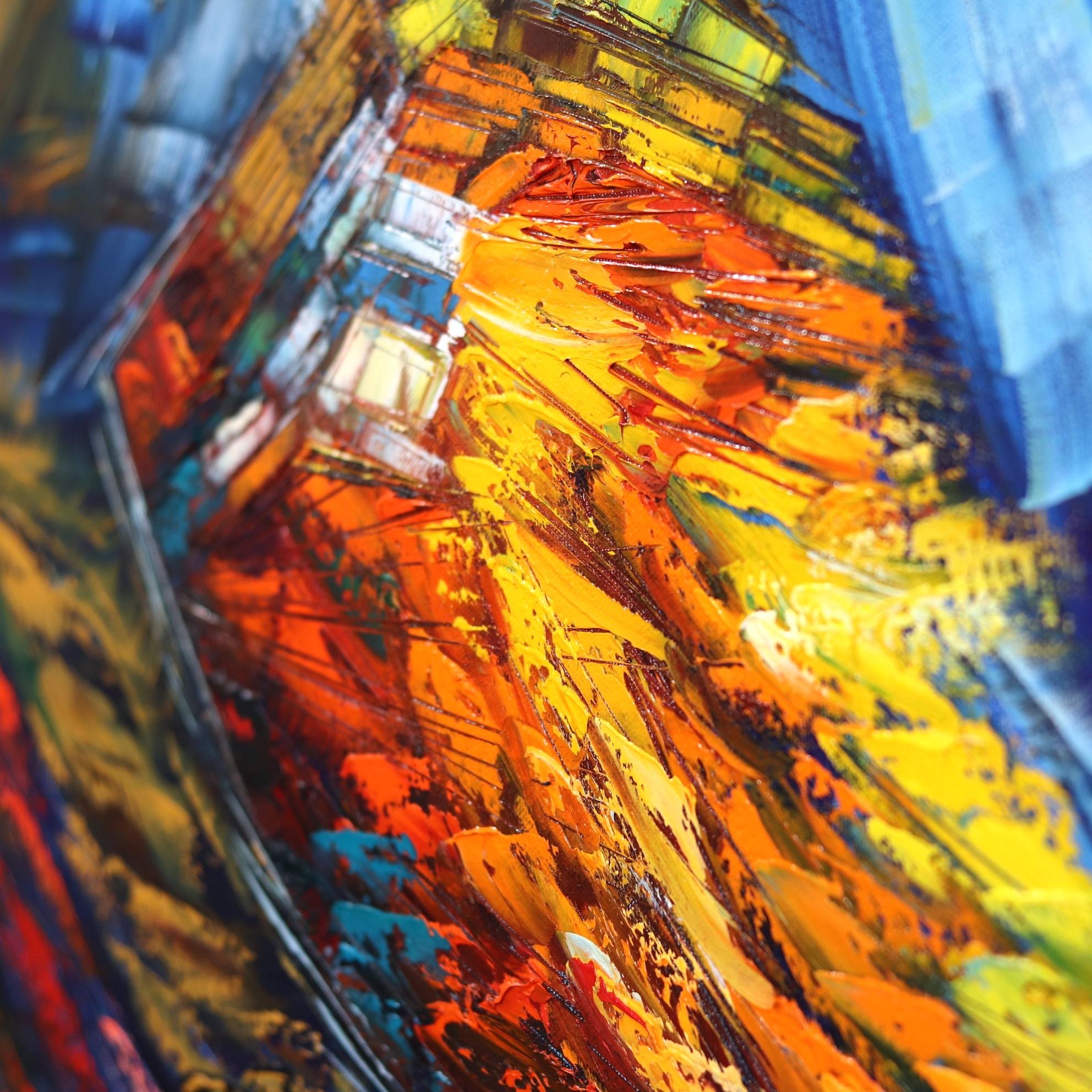 Eternità blu  - Pittura ad olio originale su tela in vendita 4