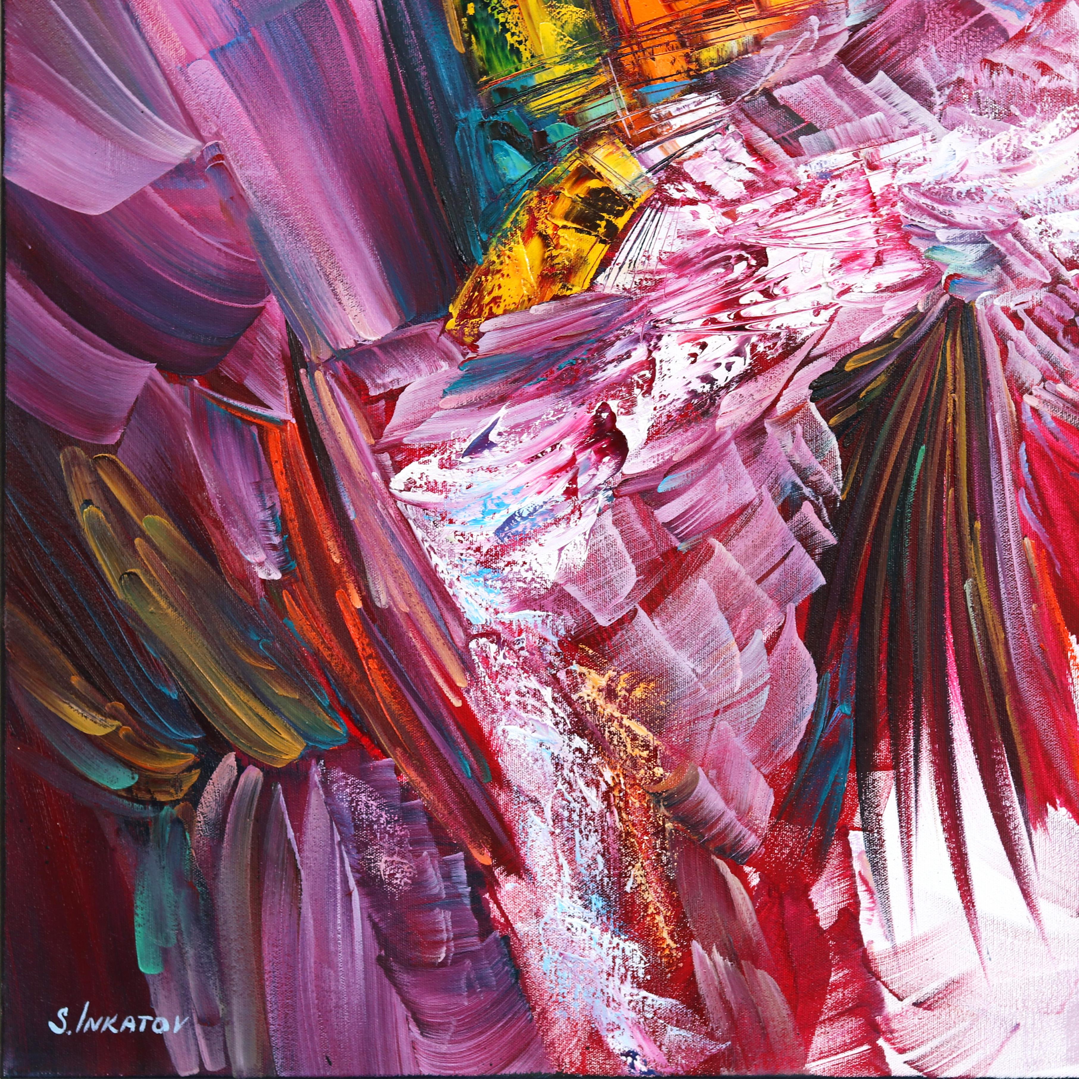 Feeling 2 - Colorful Textured Original Oil Painting For Sale 4
