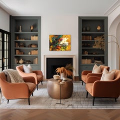 Golden September - Colorful Textured Original Oil Painting