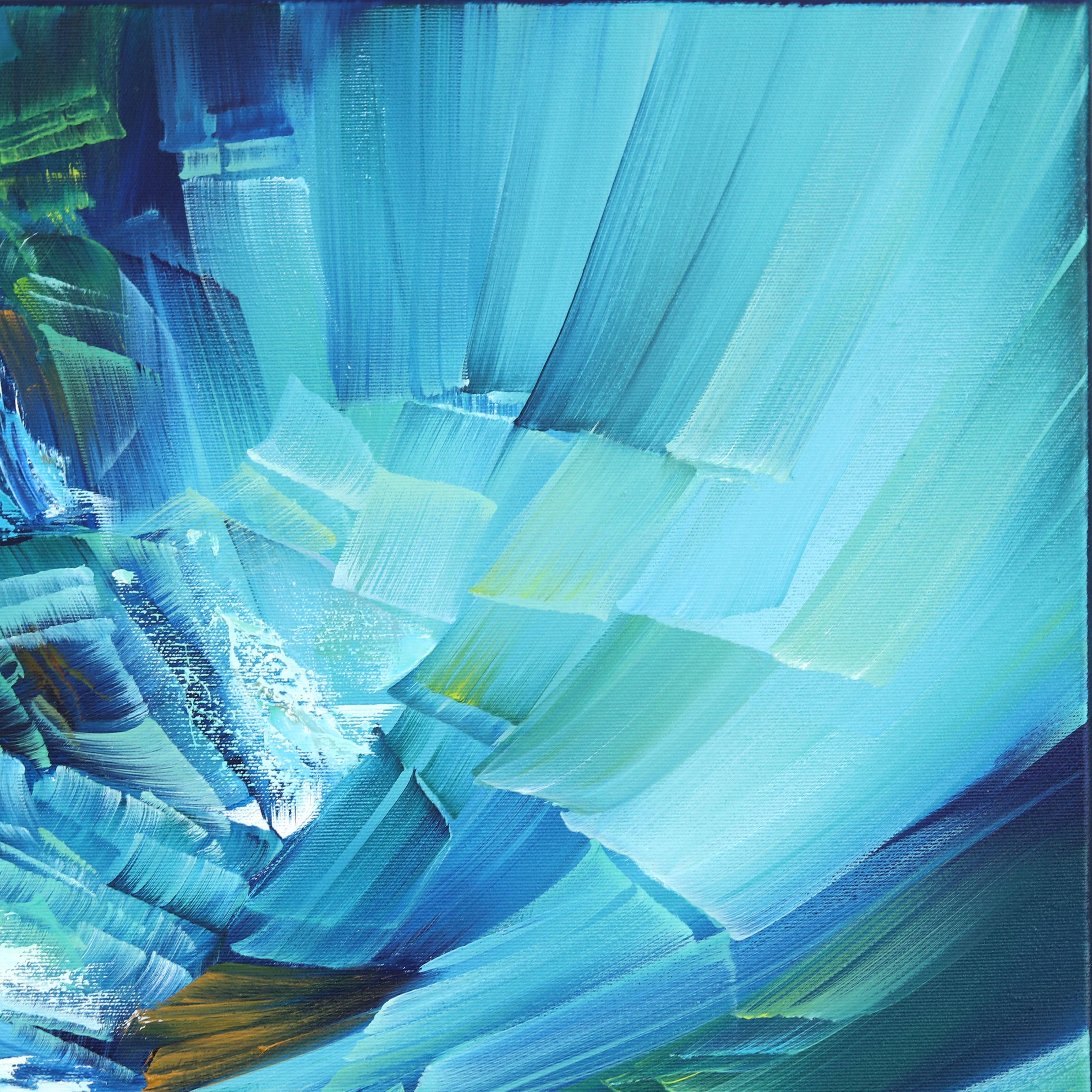 Ocean Breath - Calm Textured Original Oil Painting For Sale 5