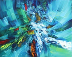 Ocean Breath - Calm Textured Original Oil Painting