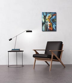 Vision - Colorful Textured Original Oil Painting