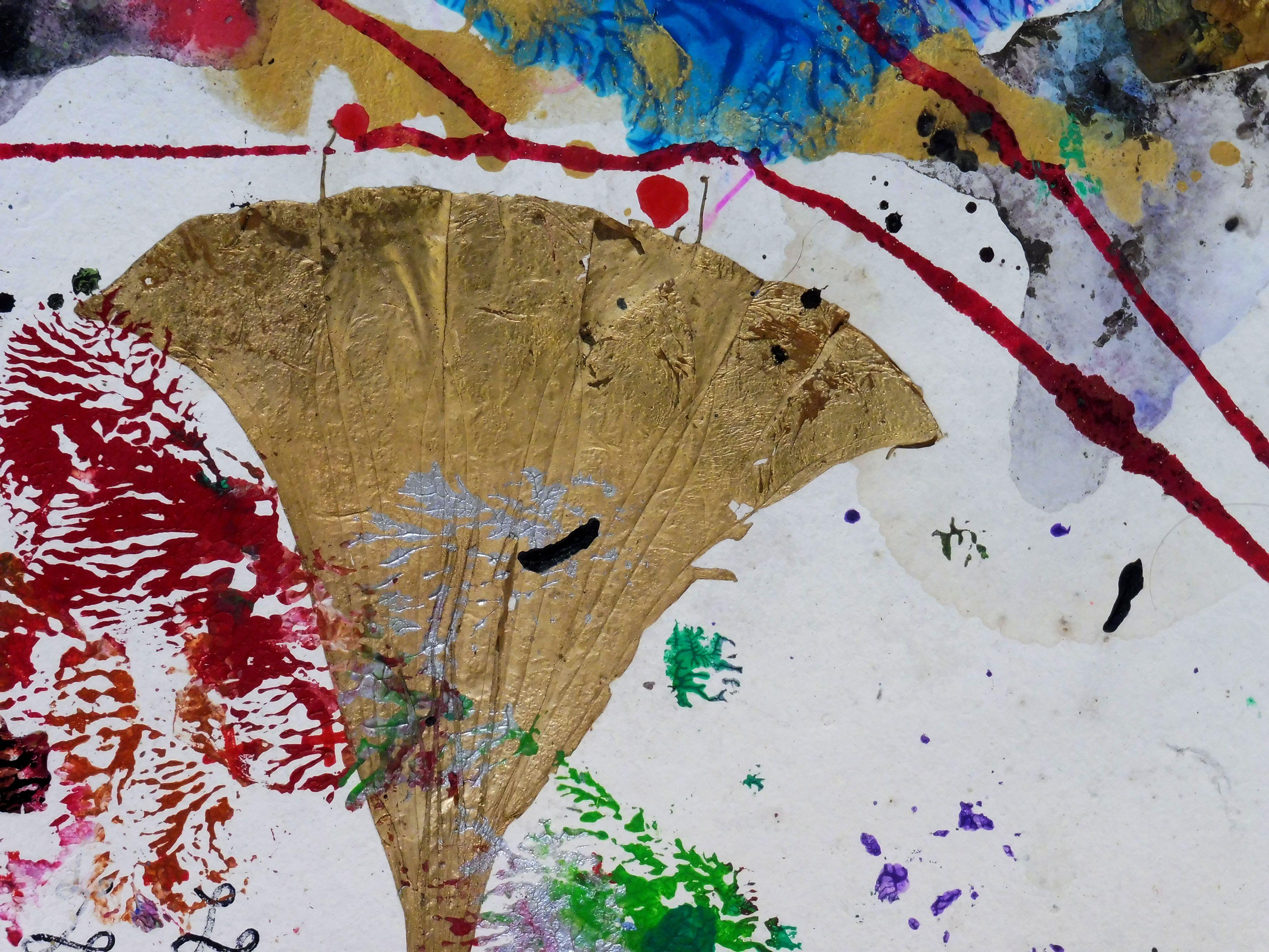 Conjuration of Venus 2, Gemälde, Acryl auf Papier (Grau), Abstract Painting, von Sergei Ivanov