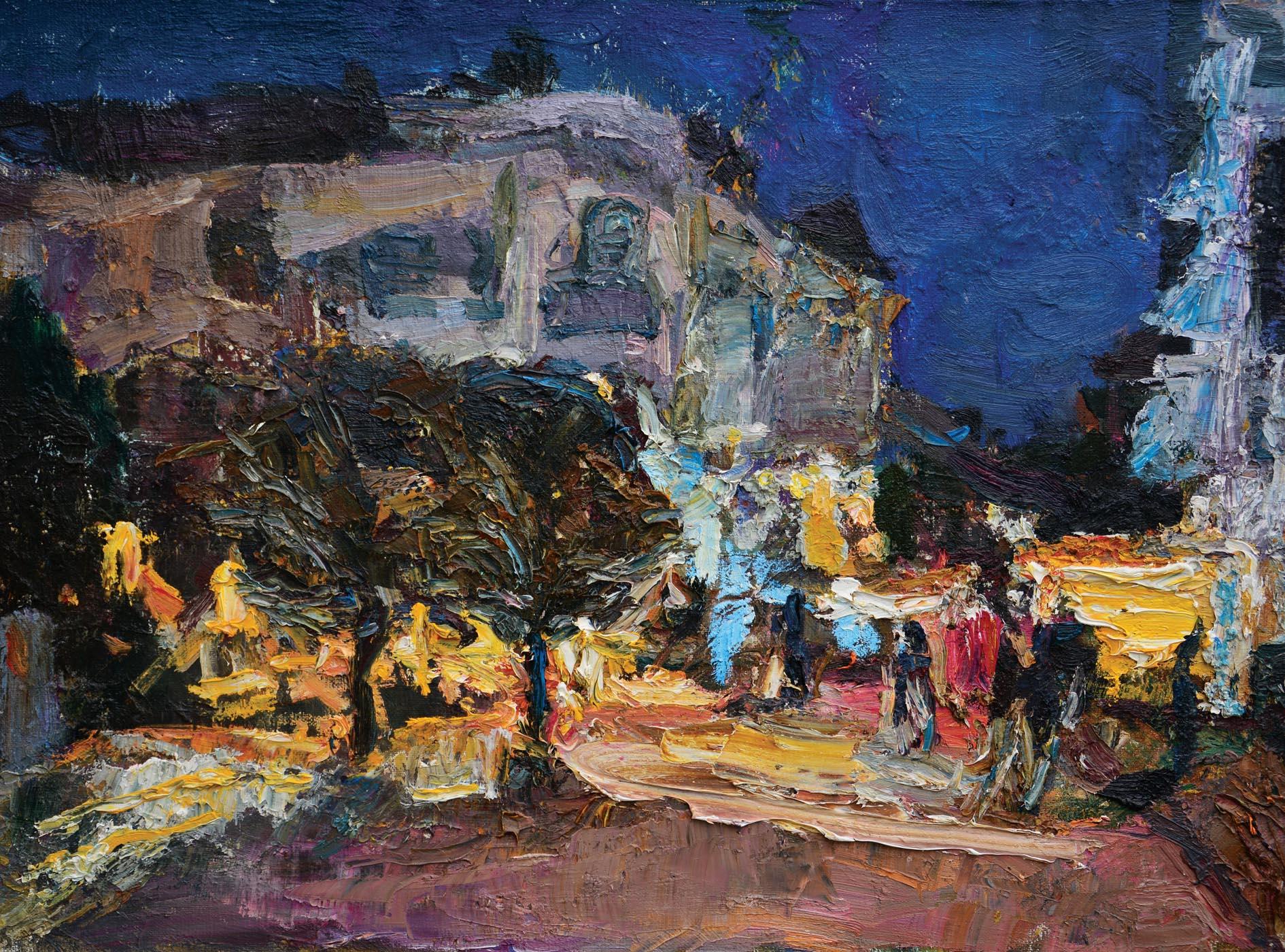 Sergei Skripitsyn Landscape Painting - Night
