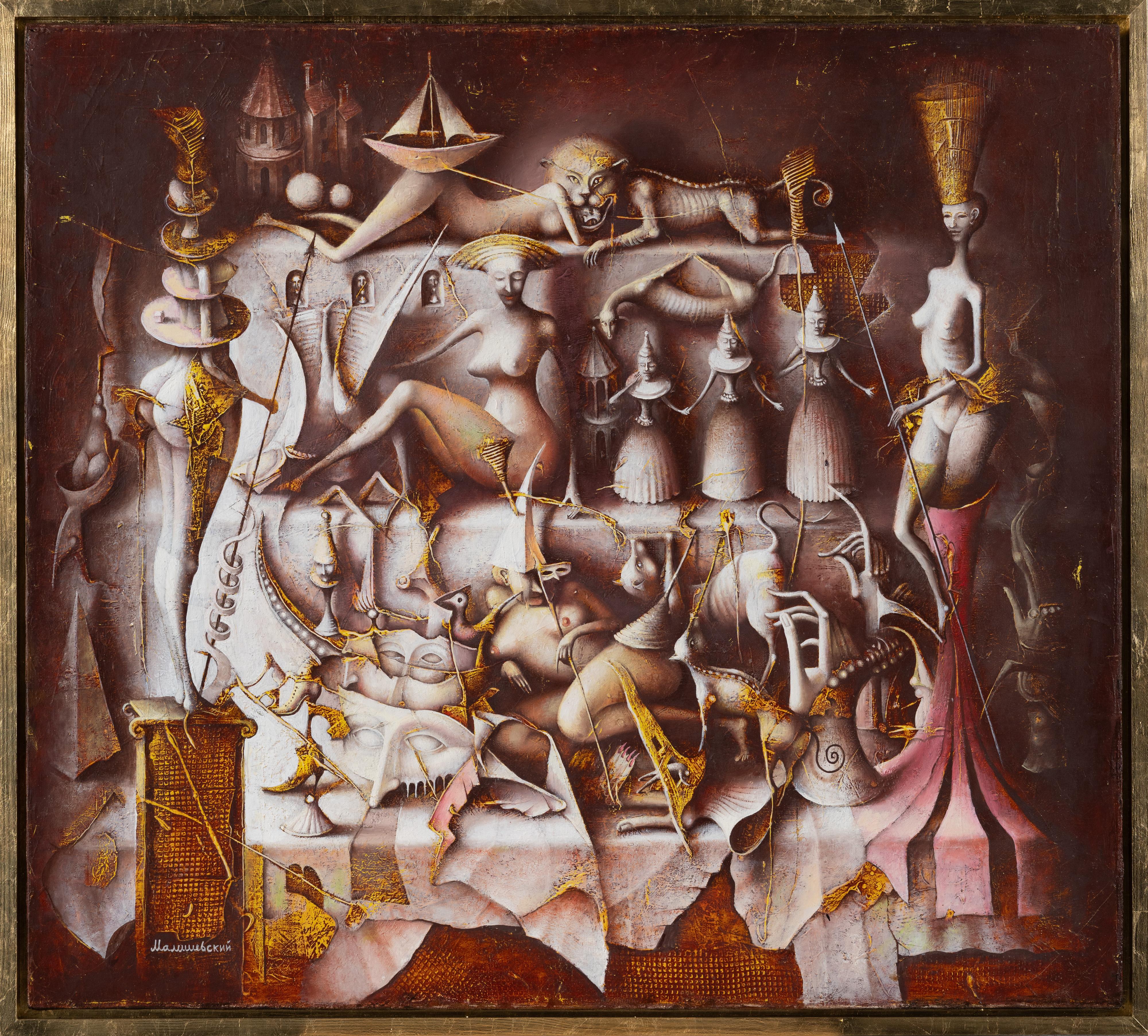 Eintauchen in die Vereinigungen der Kindheit. 2000. Öl auf Leinwand. 90/100 cm