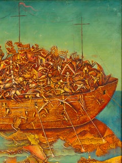 L'arca di Noè. Di Sergej Malishevsky. 2004. Olio su tela. 70/85 cm