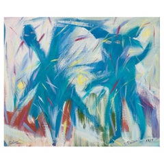 Sergej Podrez. Abstract composition. 'Play in the Snow'. Oil on canvas.