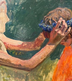 Study for the work "Native land" Oil cm. 44 x 49