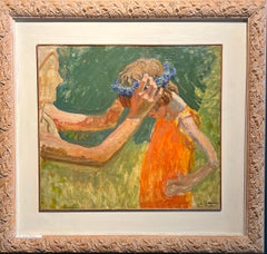 Study for the work "Native land" Oil cm. 44 x 49