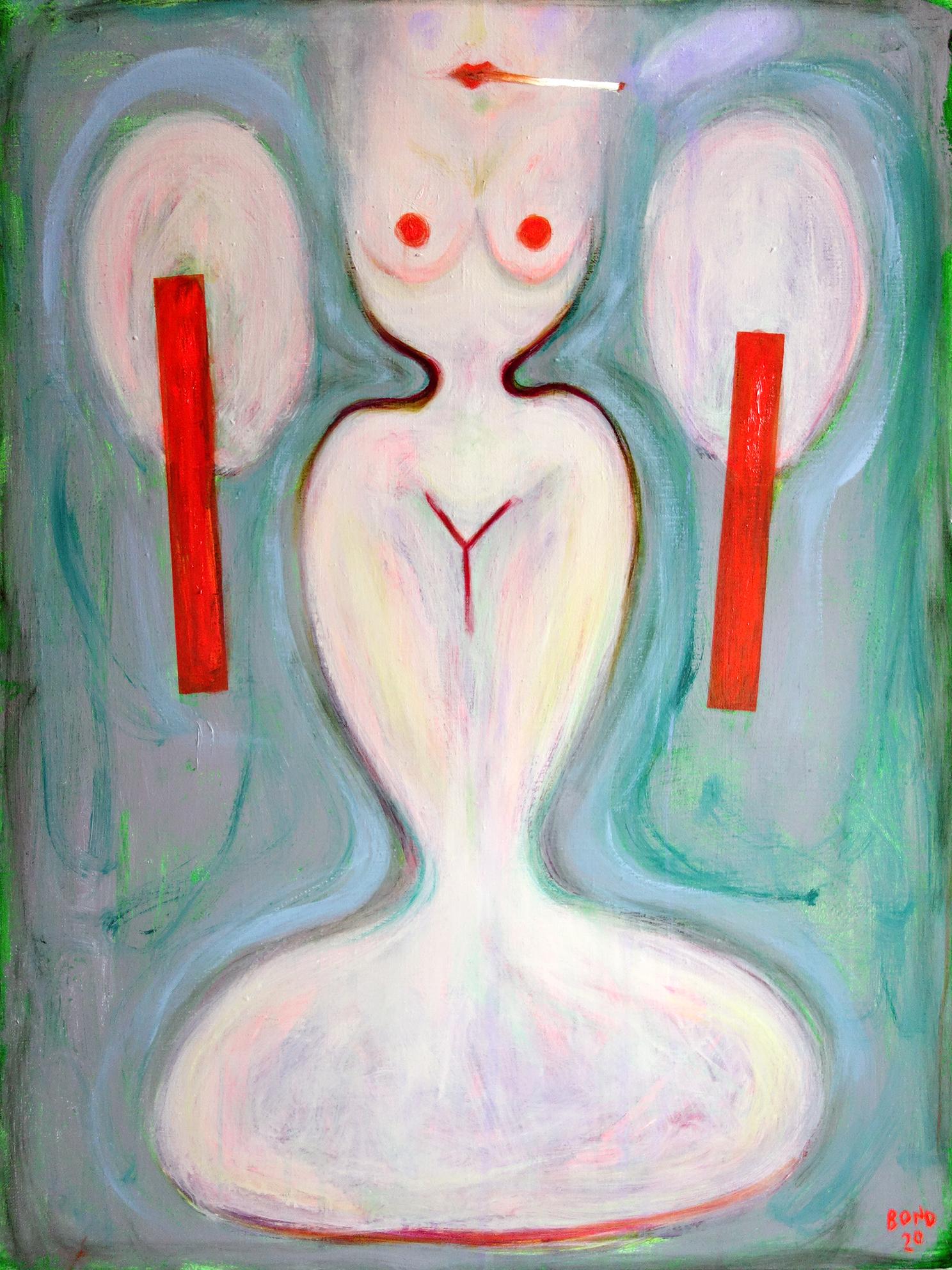 Mermaid . Portrait Painting AcryliconCanvas Modern Nude Decorative Pop-art Lady