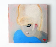 Nine portraits of Brigitte Bardot 3 . Painting Acrylic Blue Colorful Face Star
