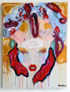 Opium . Portrait Modern Impressionism Oriental Luxury Interior Pop-art Asia Girl