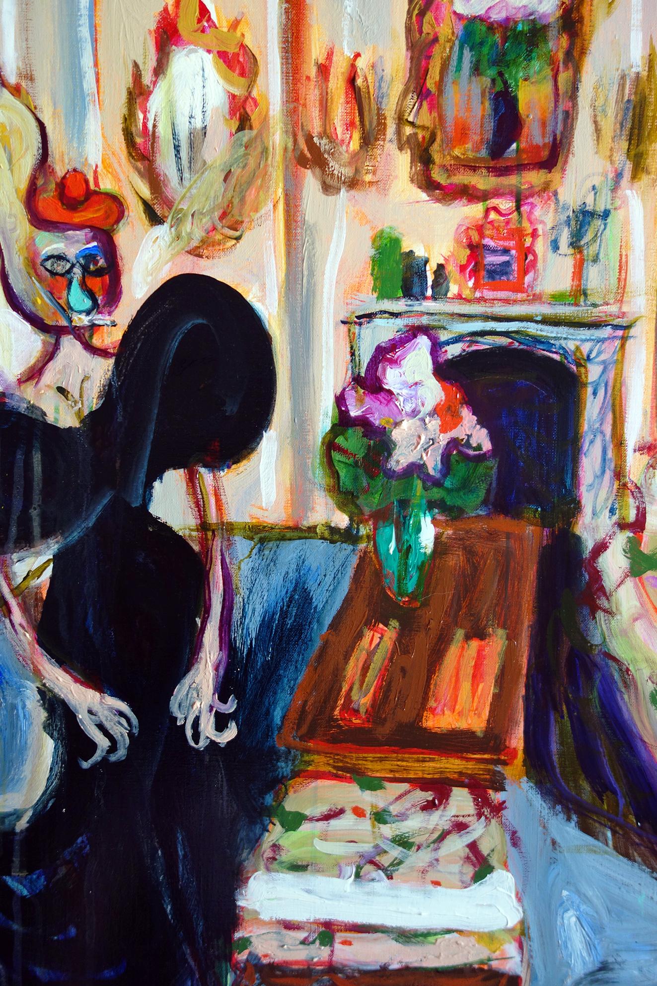 Zsa Zsa and her Interior 3. Acrylic Canvas Color Contemporary Bondarev 2021 For Sale 1