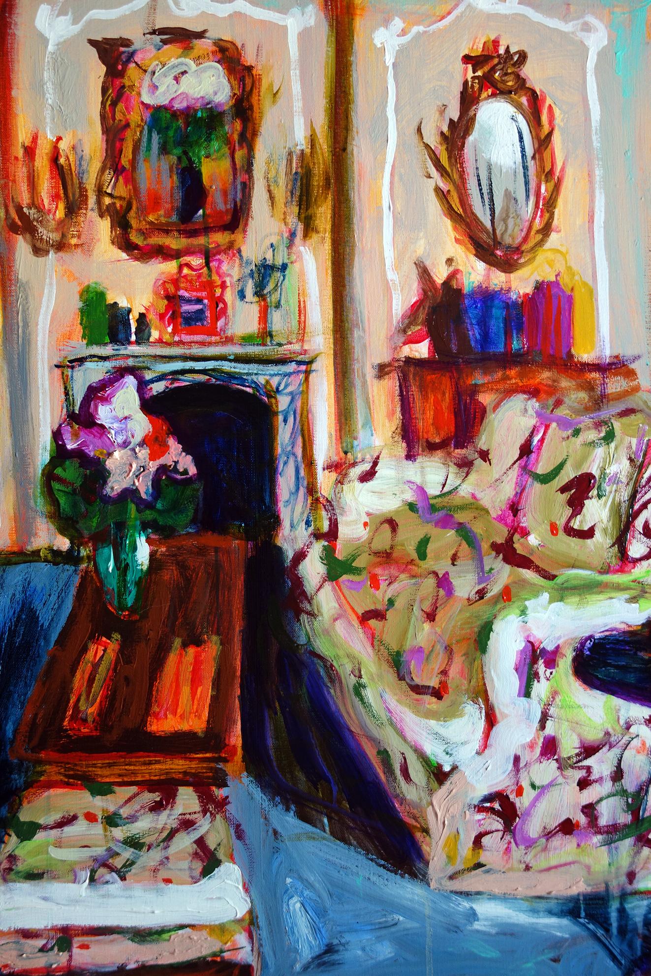 Zsa Zsa and her Interior 3. Acrylic Canvas Color Contemporary Bondarev 2021 For Sale 2