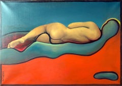 "Scomparsa" Pittura a olio 27,5" x 39" pollici di Sergey Dolmatov