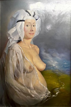 "Gemelli" Pittura a olio da 35" x 24" pollici di Sergey Dolmatov