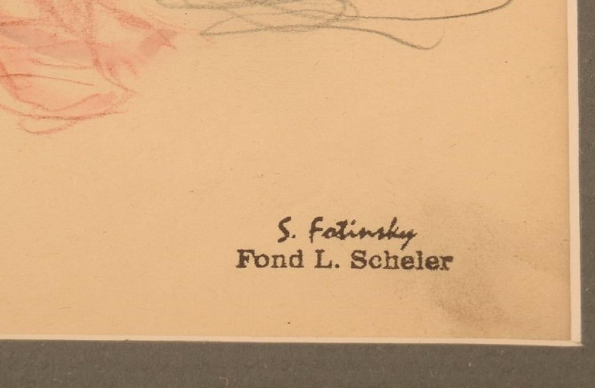 Sergey Fatinsky, Russland, Lithografischer Druck, Aktstudie mit Masken (Papier) im Angebot