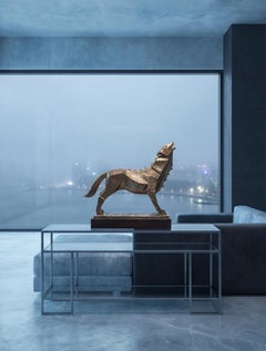 Loup d'or. Édition limitée : ЕА 2-3. Sculpture de Sergey Oganov. Bronze