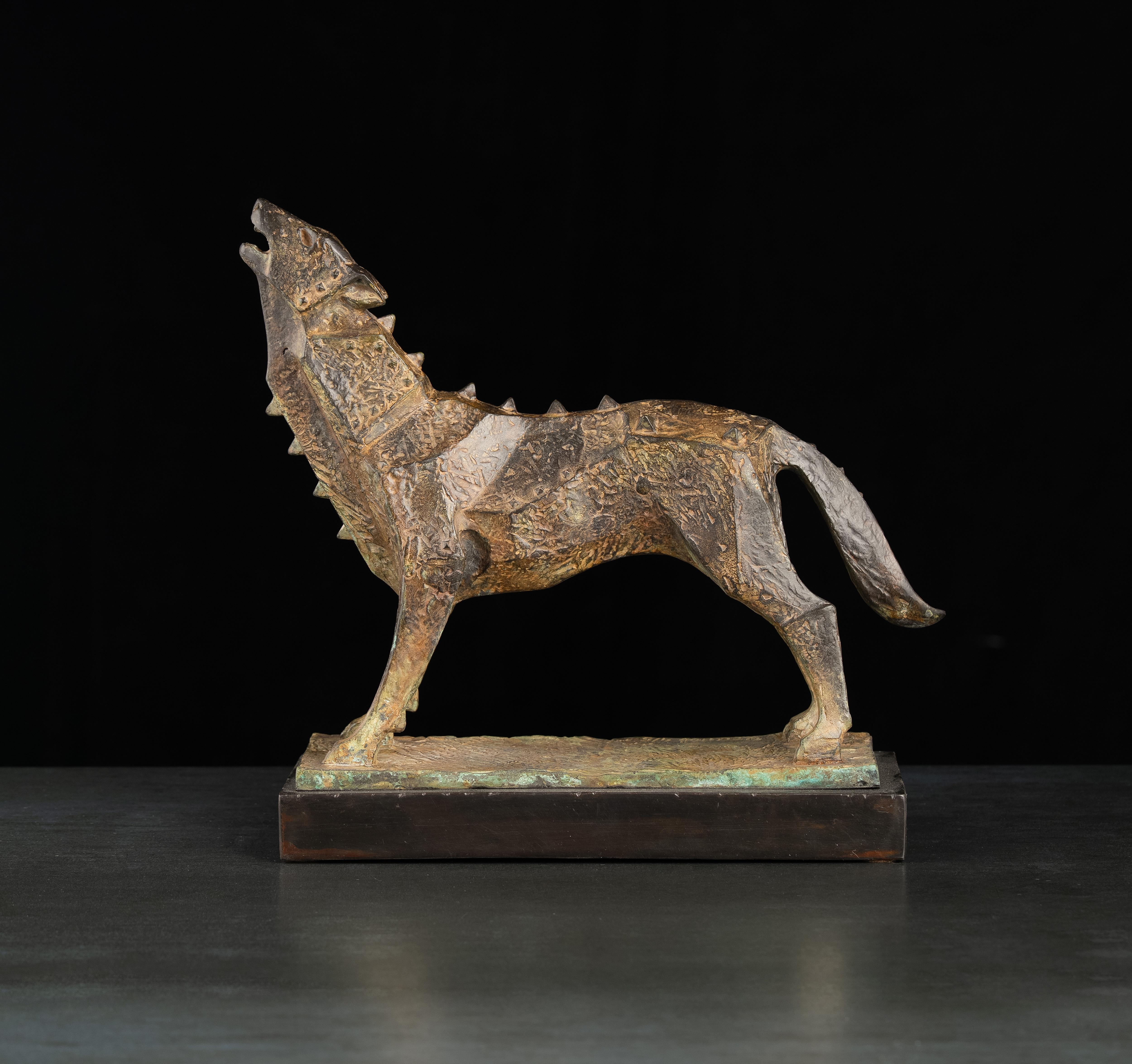 Iron wolf. Llimited edition: 4/5. Sculpture by Sergey Oganov. Bronze