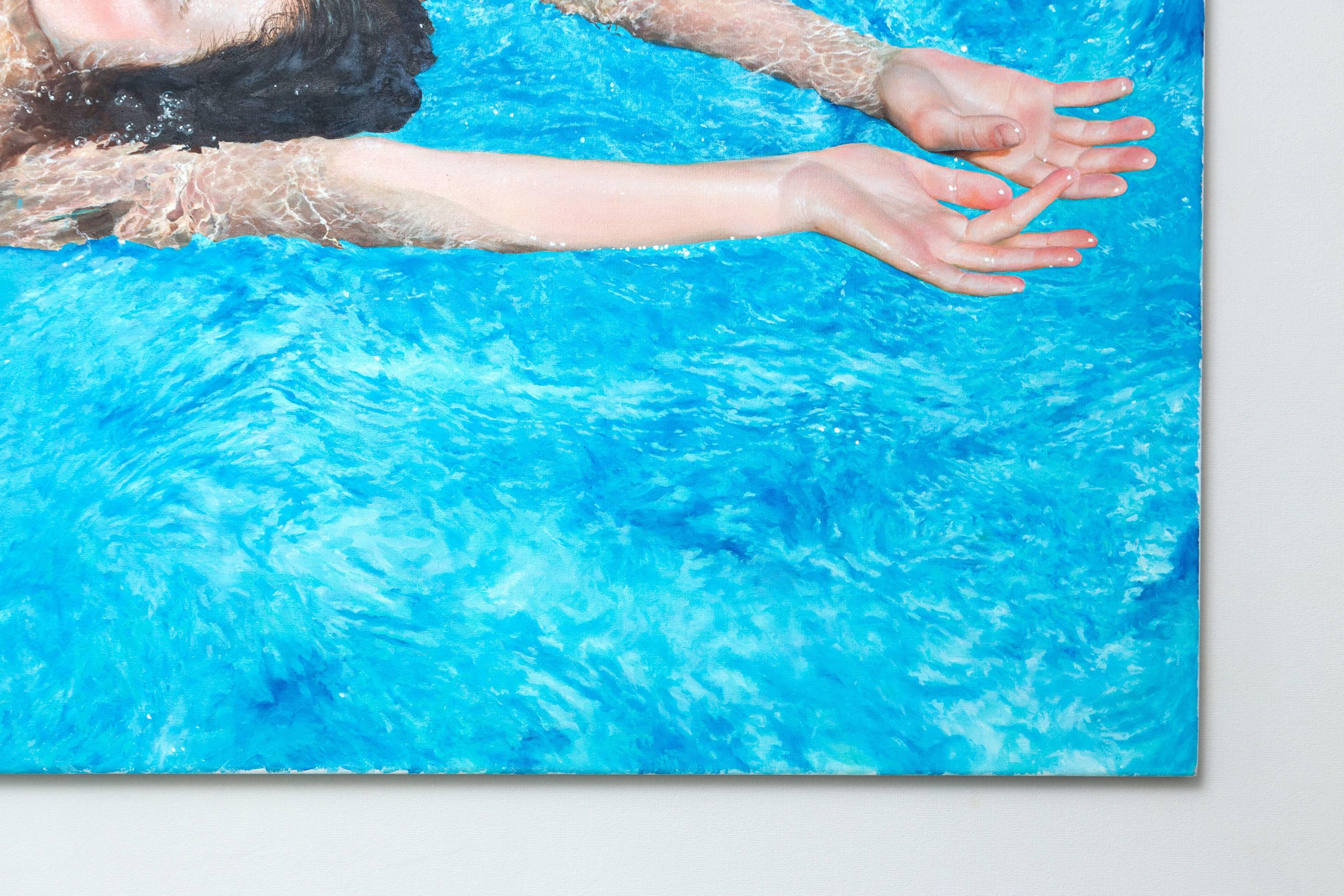 This one-of-a-kind Original comes signed and rolled up in a specialised protective tube by Sergey Piskunov:
36X47 inches
90X120 cm
_________________________________

A beauty floats across the water in a unique, floral swimsuit. Using the simple yet