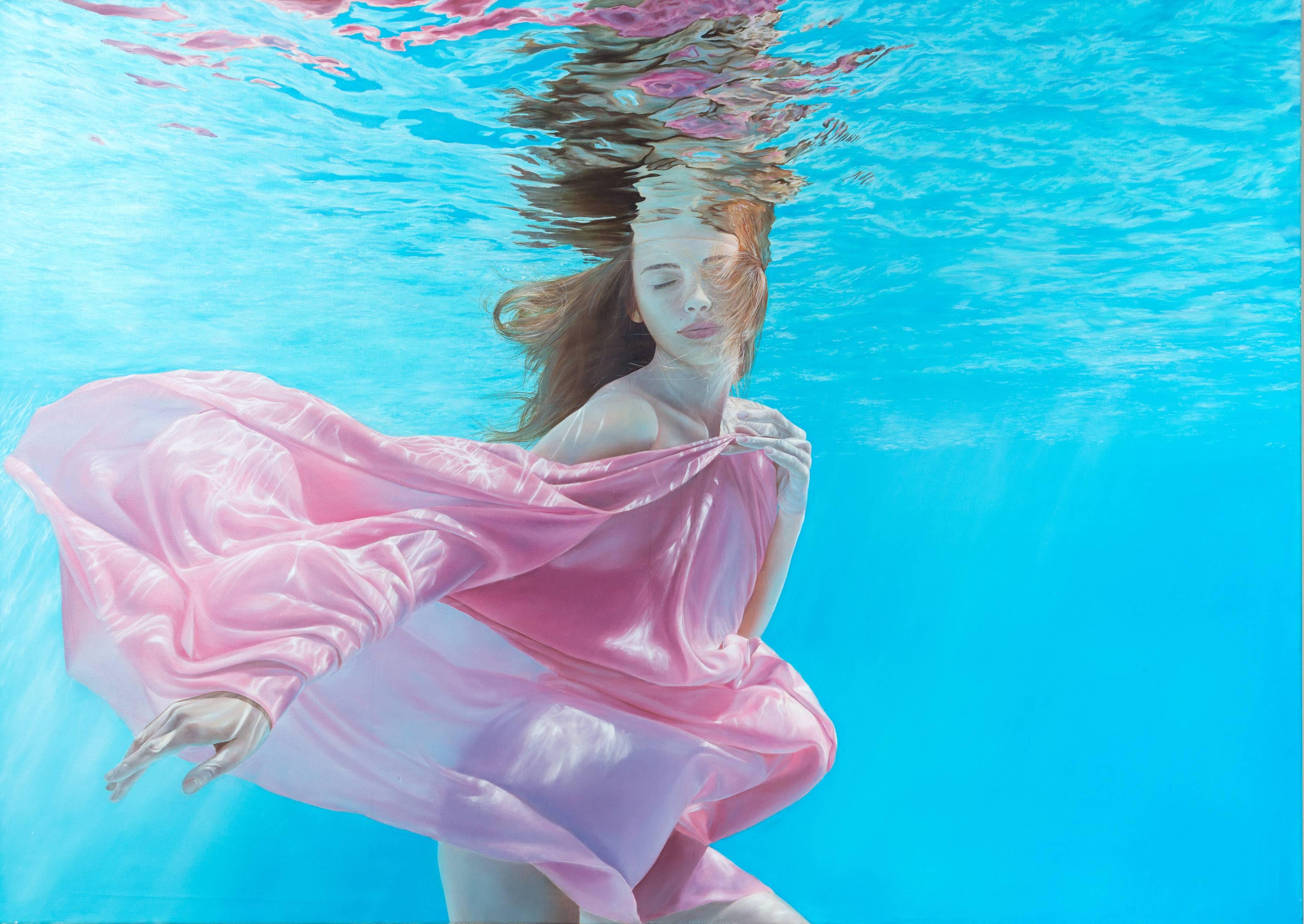 Sergey Piskunov Nude Painting - Girl In Pink