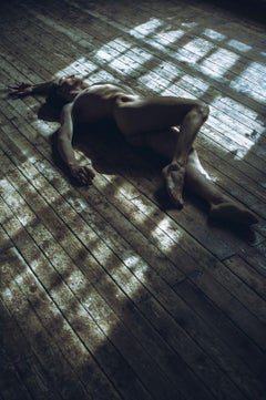 Nude sunning on Floor (out of the shadows)