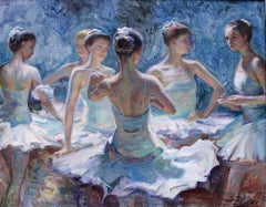 Ballerinas, cardboard/oil, 33x41 cm, 1997