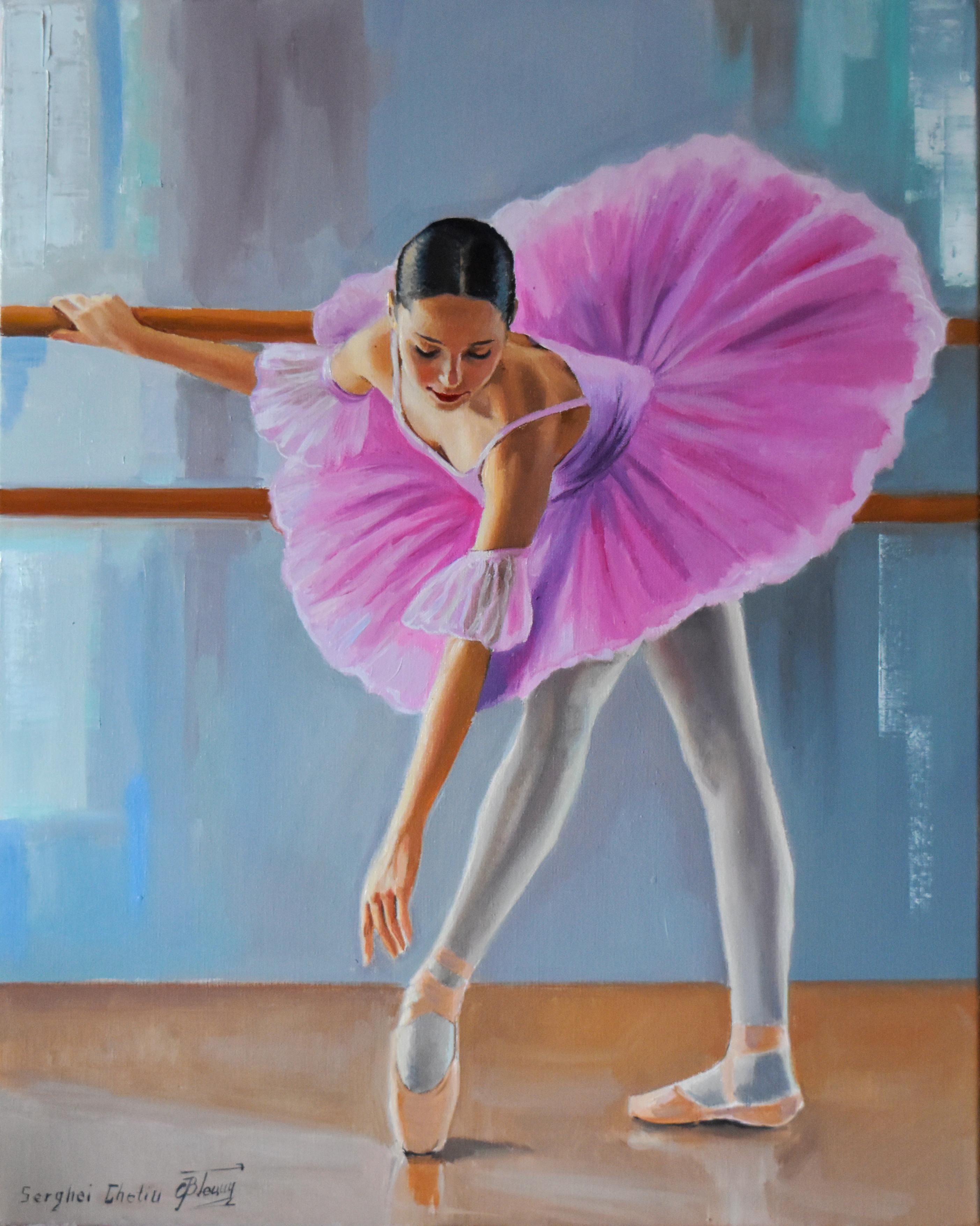 Eine Ballerina in Rosa III im Angebot 2