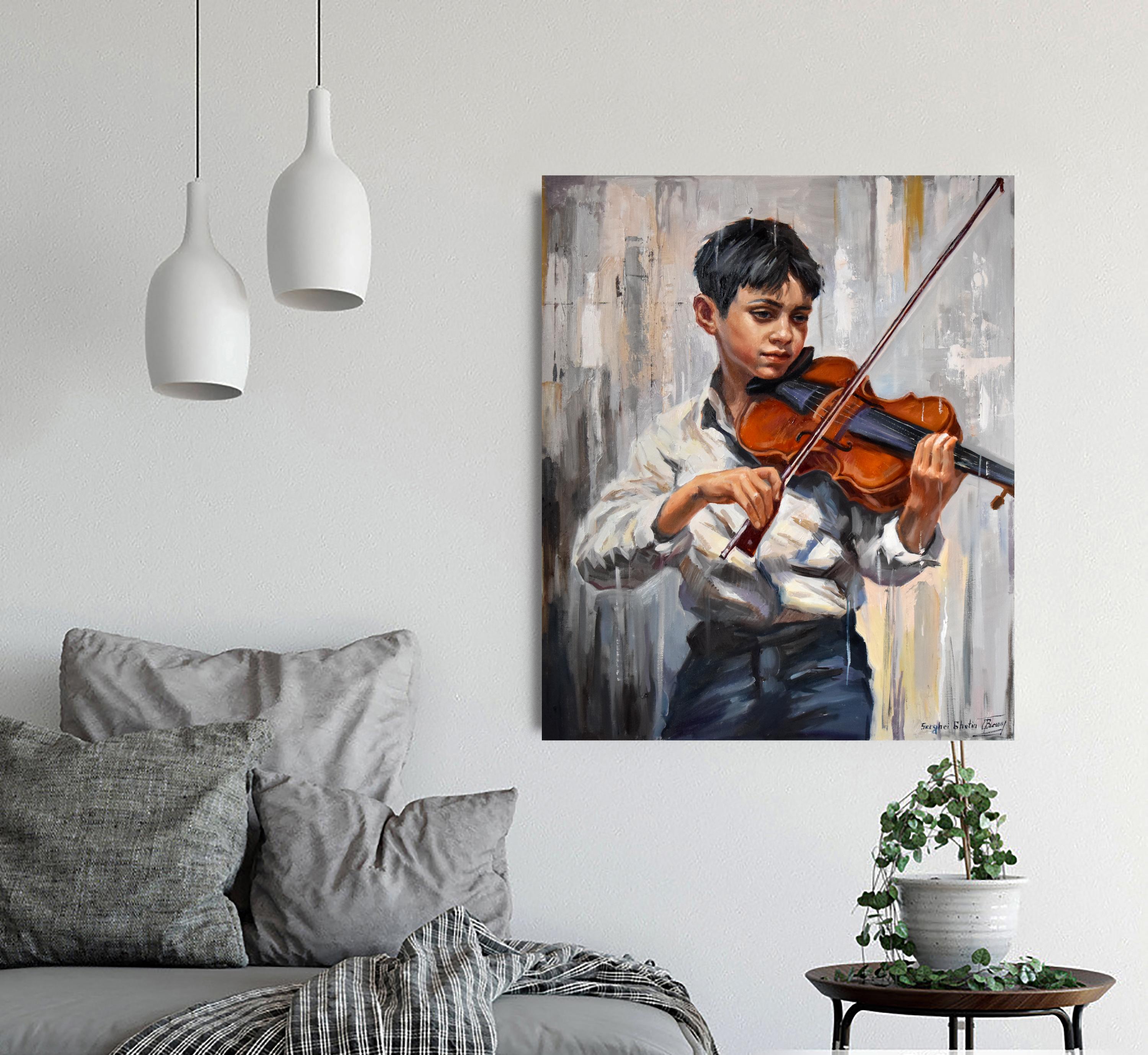 A boy with a violin 2