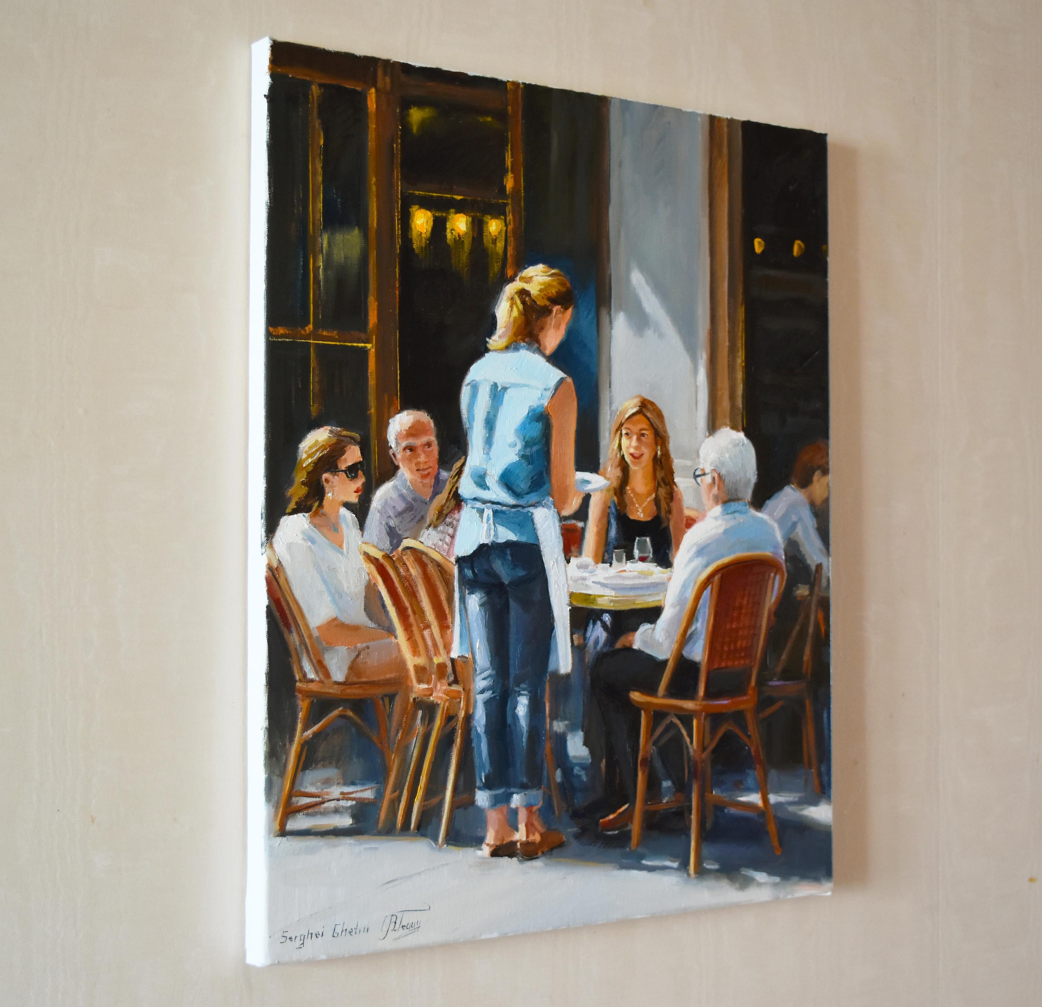 A summer day - Black Figurative Painting by Serghei Ghetiu